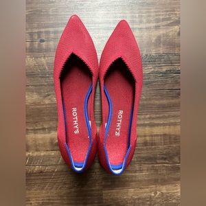 Rothy’s red shoes, size 8